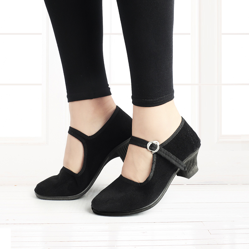 Yoga Fitness Teacher - Chaussures en flanelle noire pour femmes