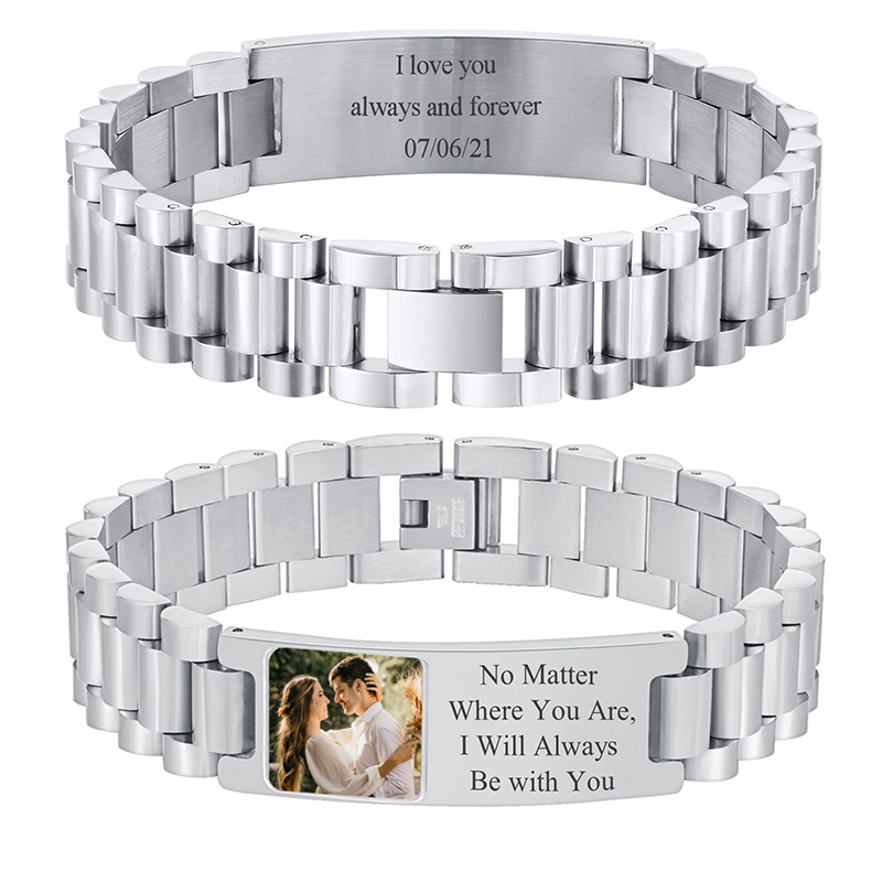 Fitness Tracker Band - Bracelet de montre avec texte d'image