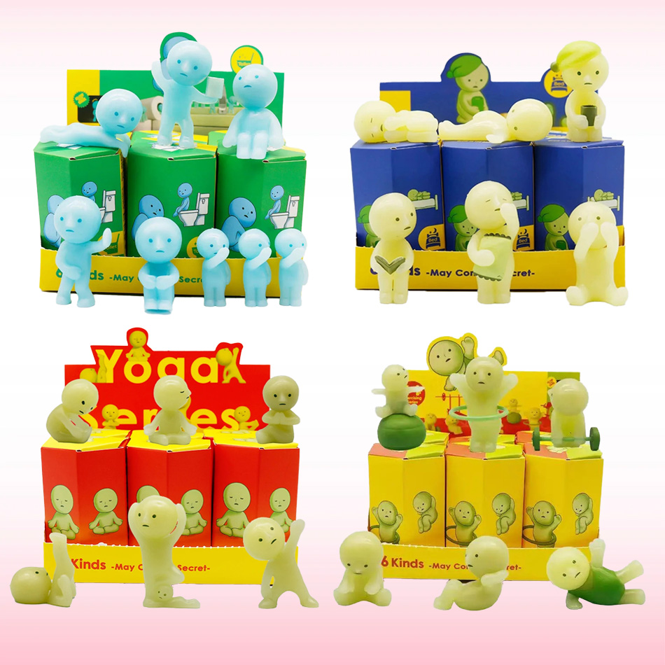 Yoga Fitness First - Série de figurines miniatures qui brillent