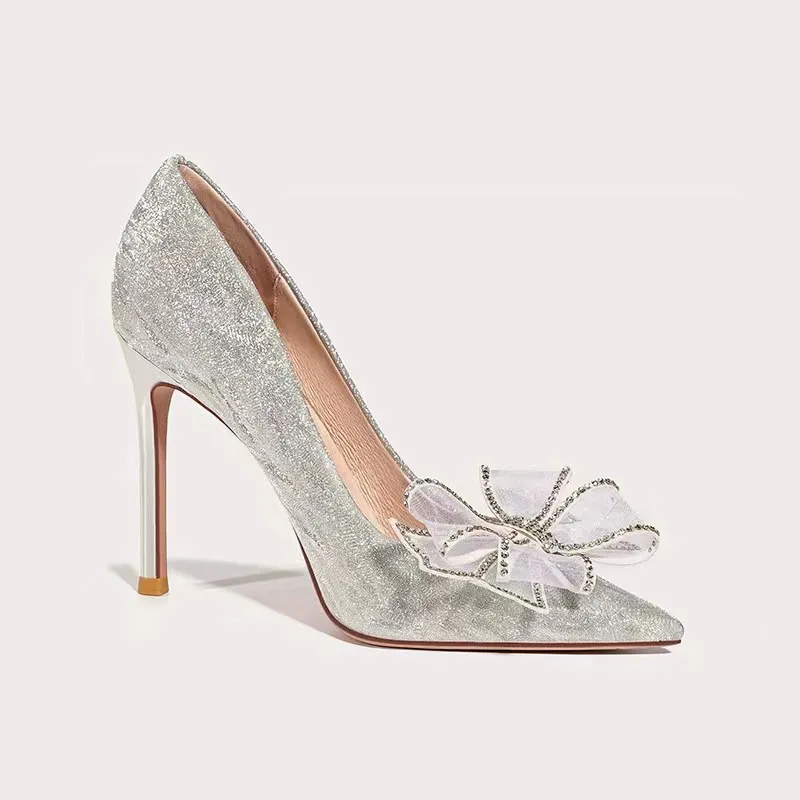 Ankle Weights - Chaussures à talons aiguilles argentées légères