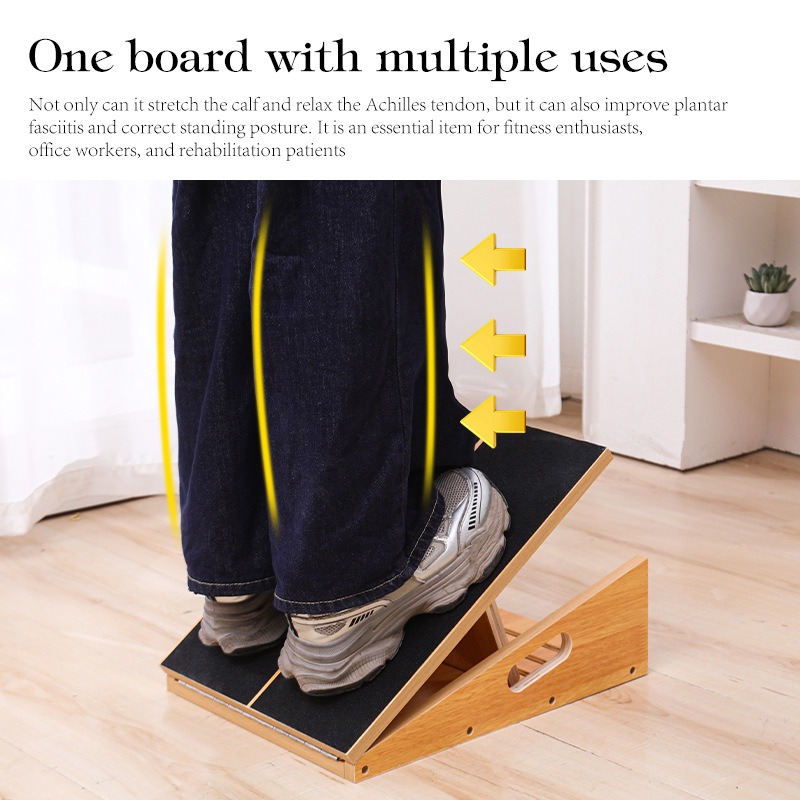 Yoga Fitness Board - Planche d'équilibre en bois réglable pour