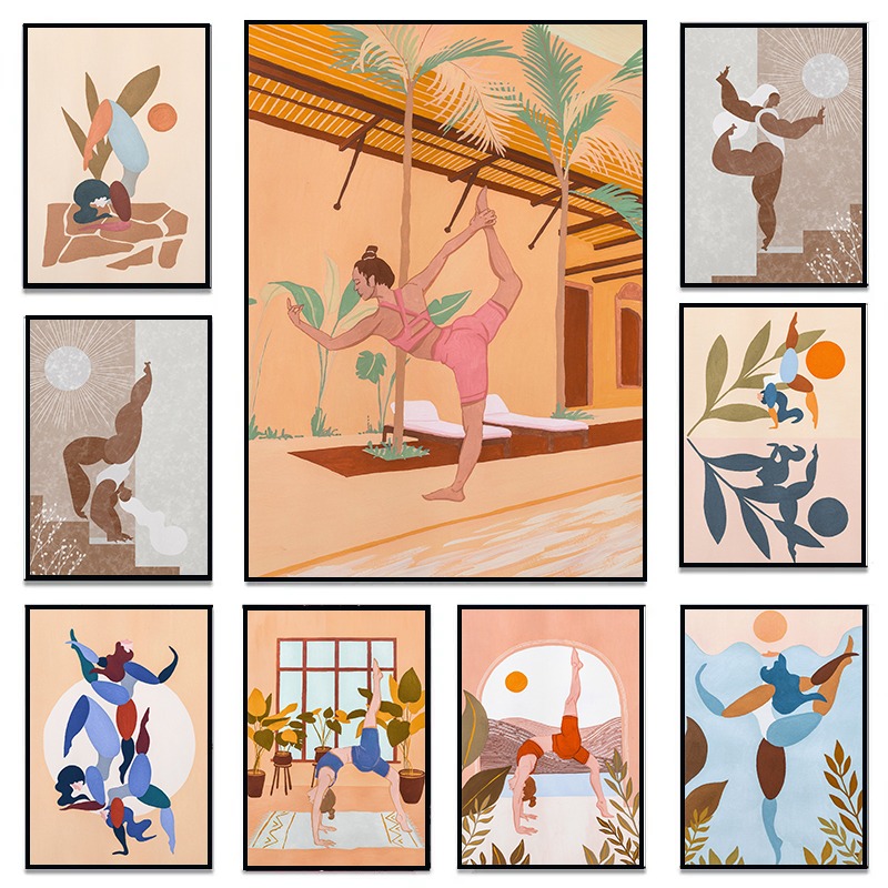 Yoga Fitness Images - Affiche et impressions abstraites de yoga
