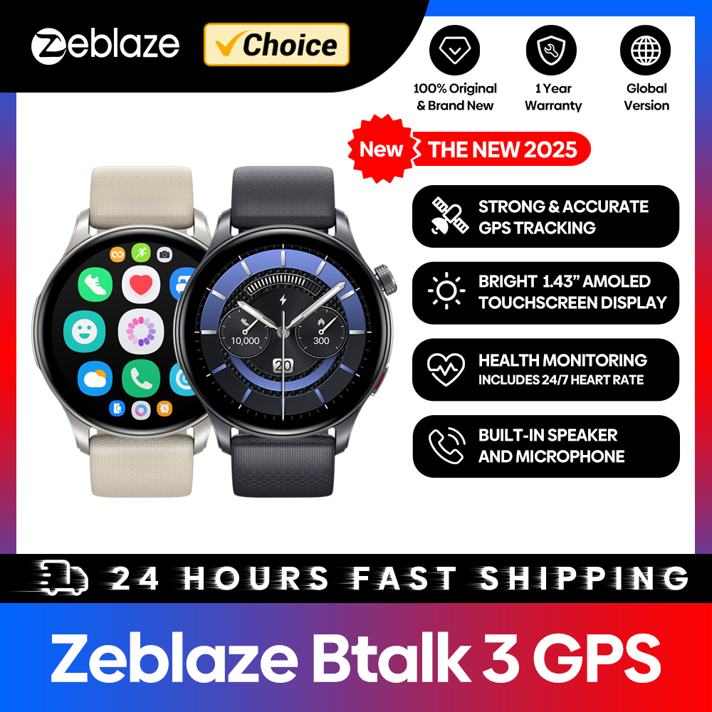 Wrist Wraps Fitness - Zeblaze Banti3 Smartwatch avec GPS, écran