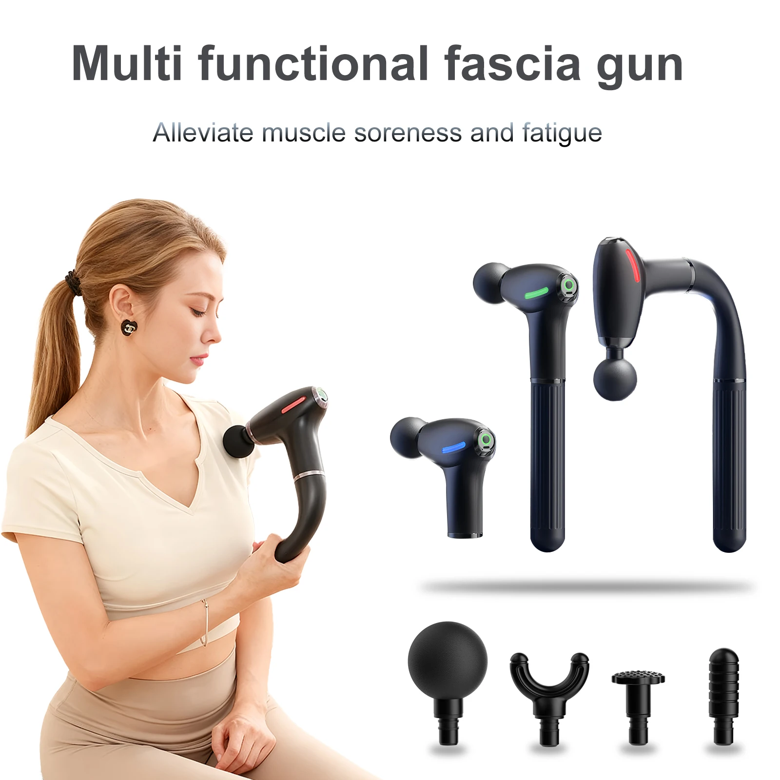 Vibration Massage Gun - Pistolet de fascia fonctionnel Mulit avec