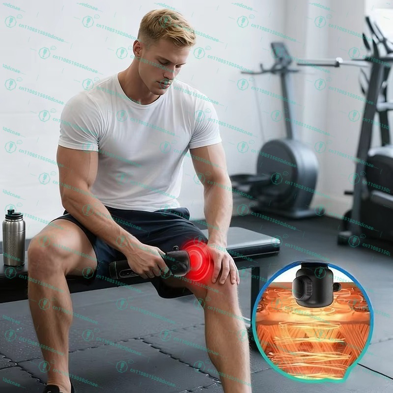 Vibration Massage Gun - Masseur corporel professionnel à 4 têtes,