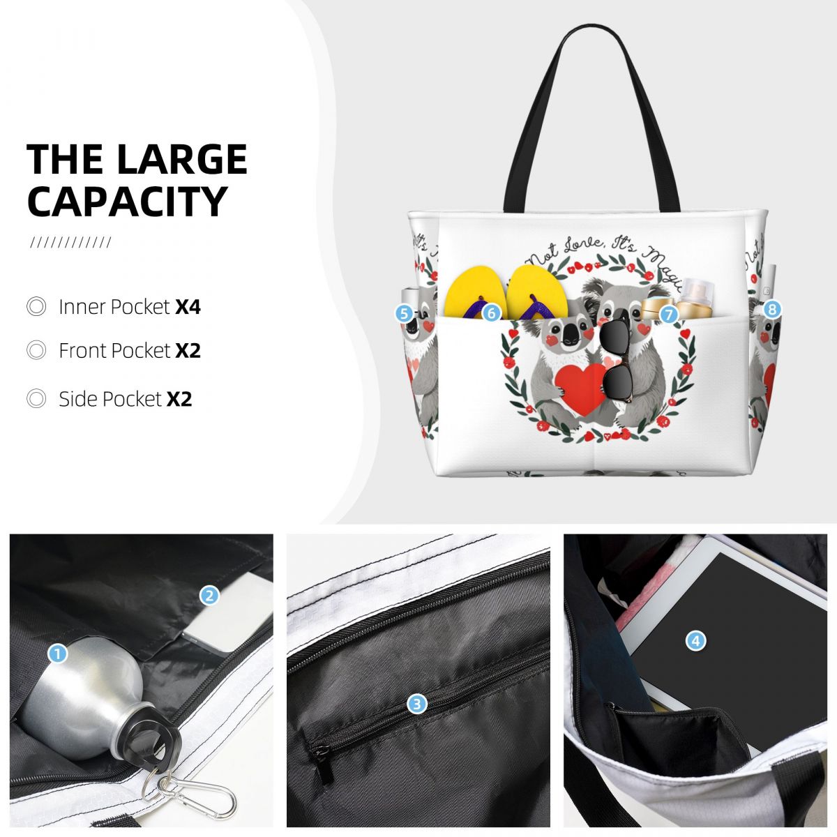 Sac de plage Koala Bear « Love - Yoga Fitness Merch avis et prix