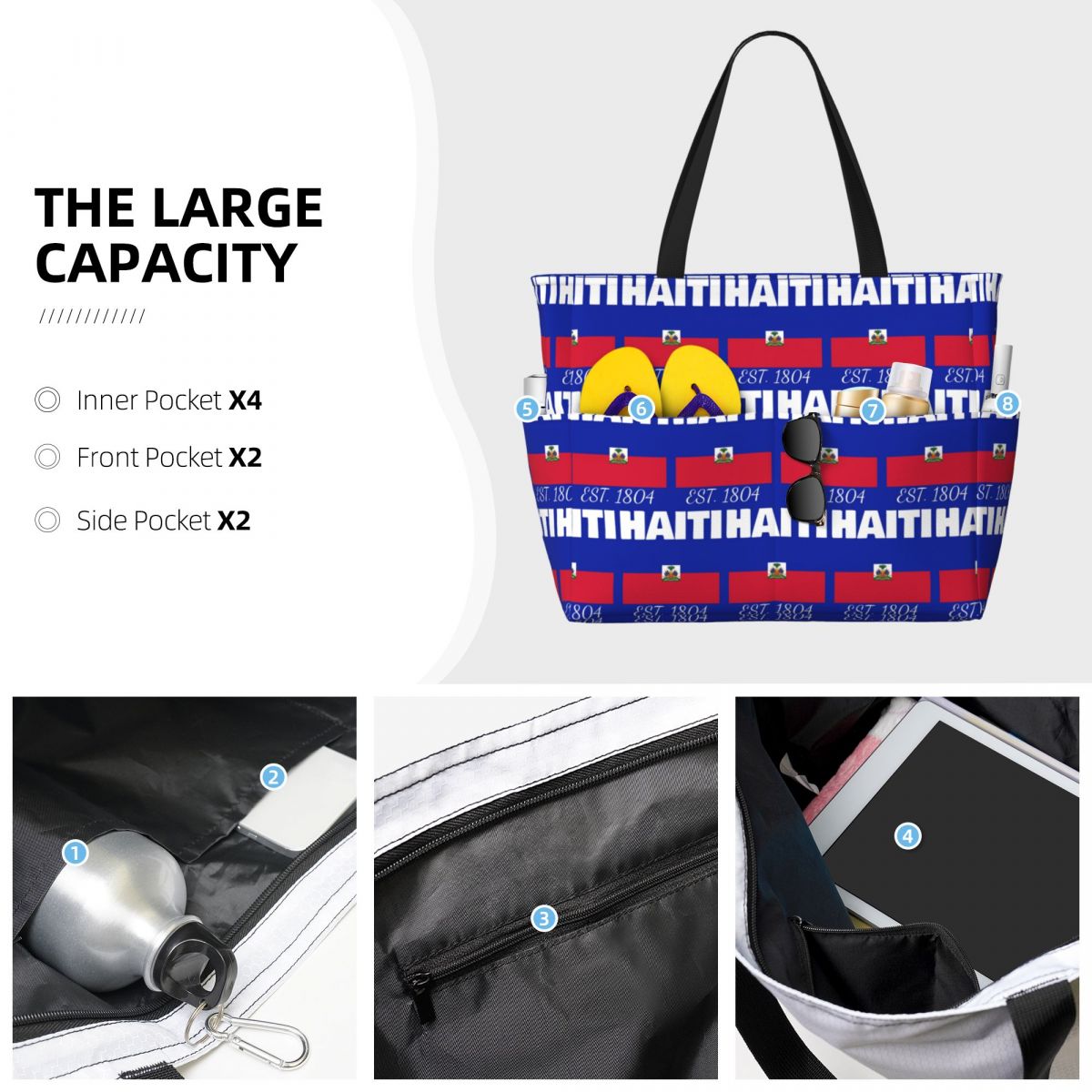 Haïti EST. Sac de plage, de sp - Yoga Fitness Merch avis et prix