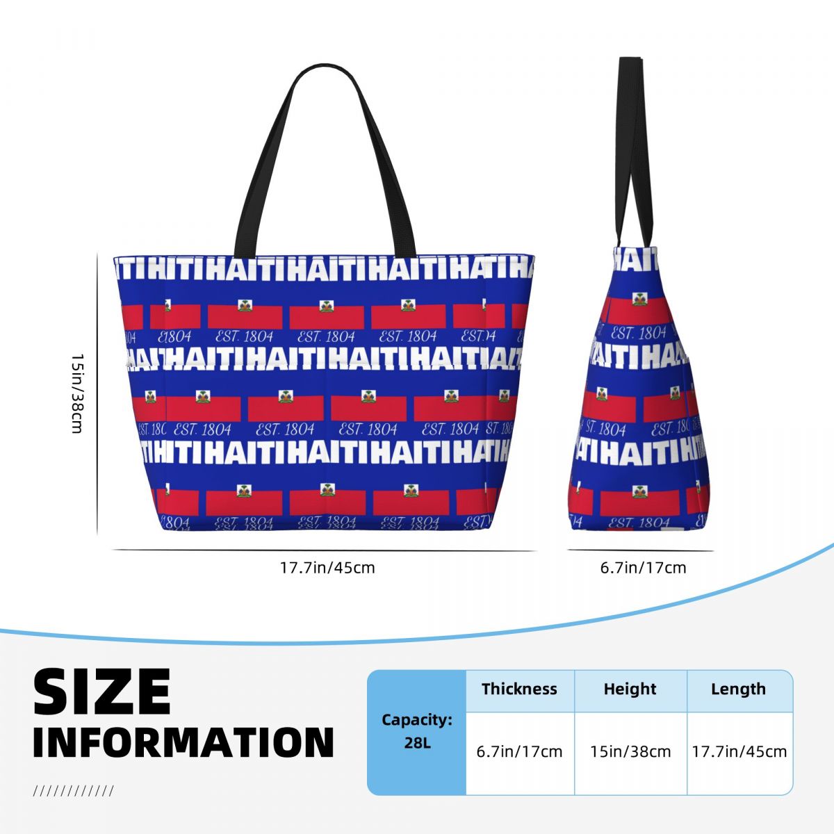 Haïti EST. Sac de plage, de sp - Yoga Fitness Merch avis et prix