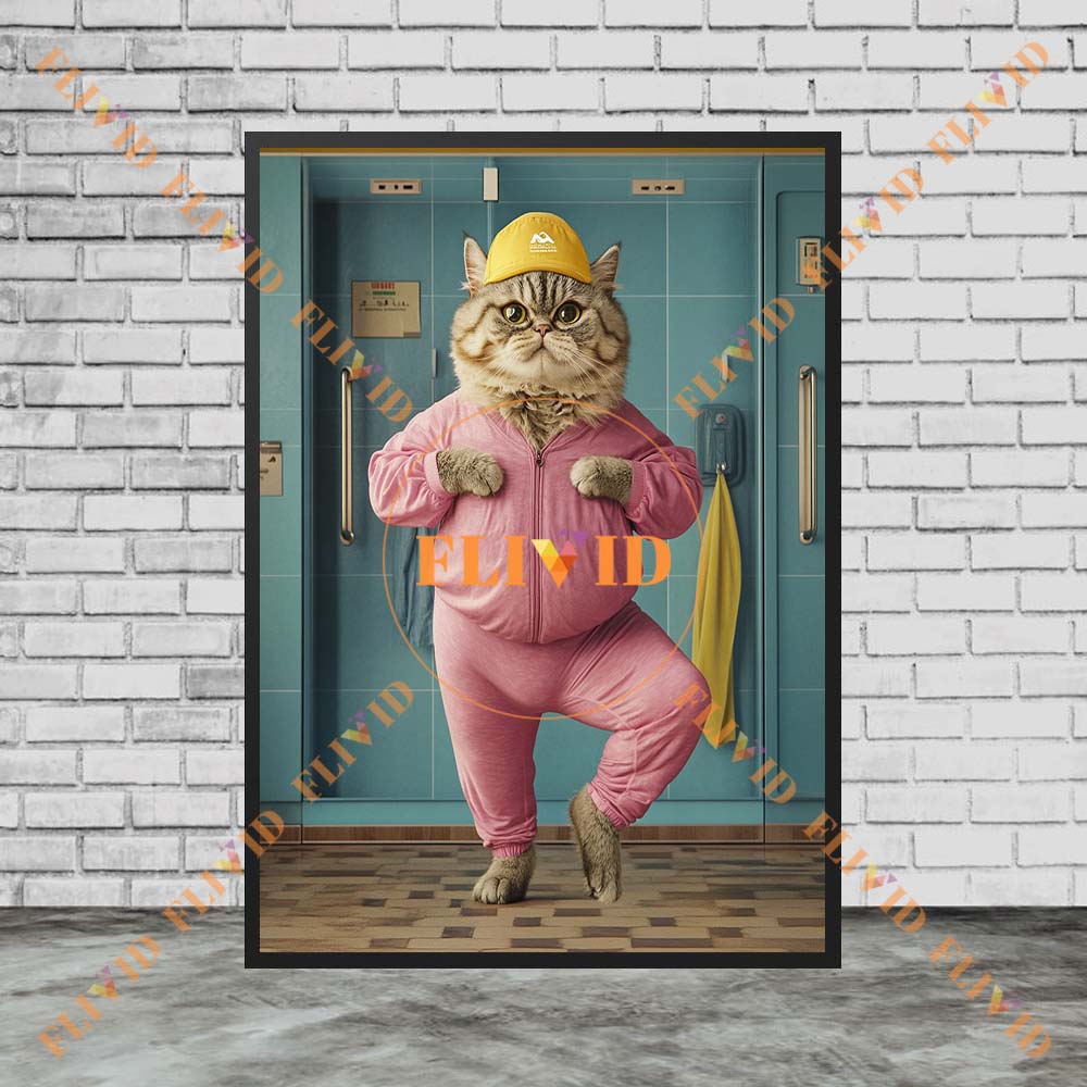 Affiche murale avec chat drôle - Yoga Fitness Images avis et prix