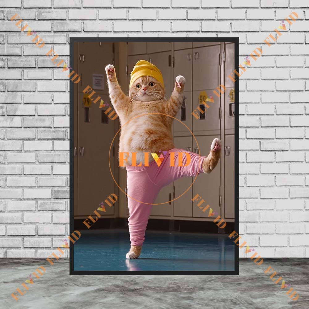 Affiche murale avec chat drôle - Yoga Fitness Images avis et prix