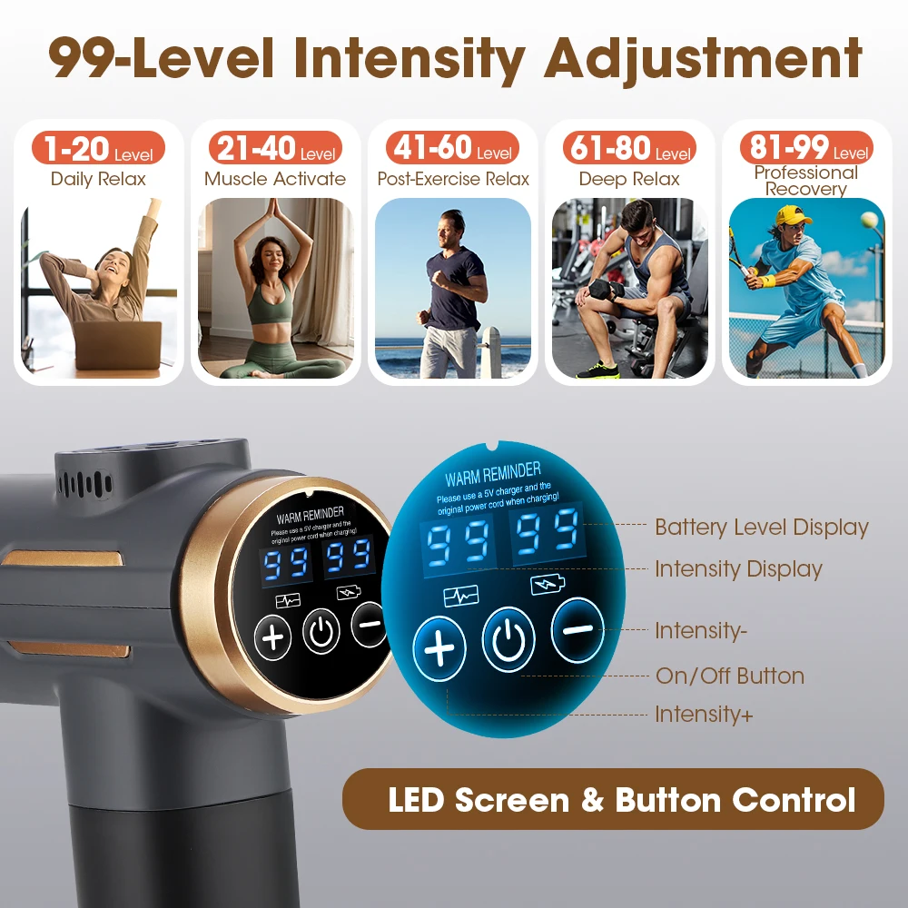 Pistolet de massage électrique - Vibration Massage Gun avis et prix