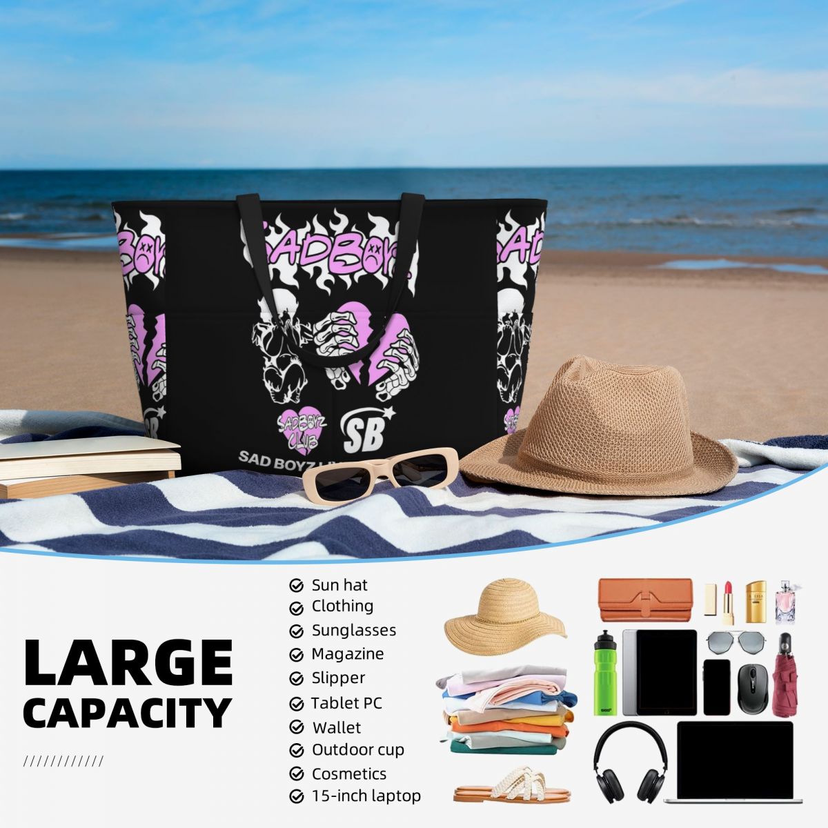 Sac fourre-tout de plage Junio - Yoga Fitness Merch avis et prix