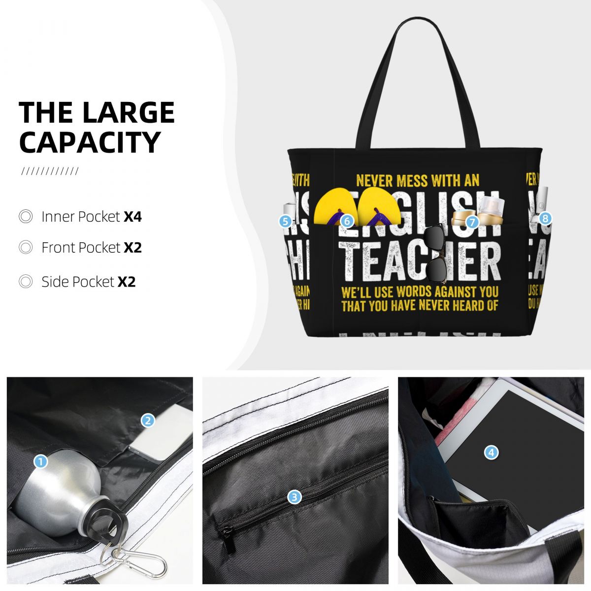 Sac fourre-tout de plage « Nev - Yoga Fitness Teacher avis et prix