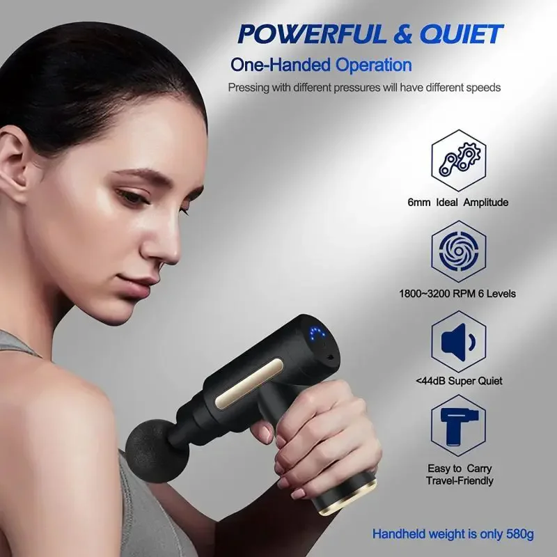 Pistolet à fascia portable 202 - Vibration Massage Gun avis et prix