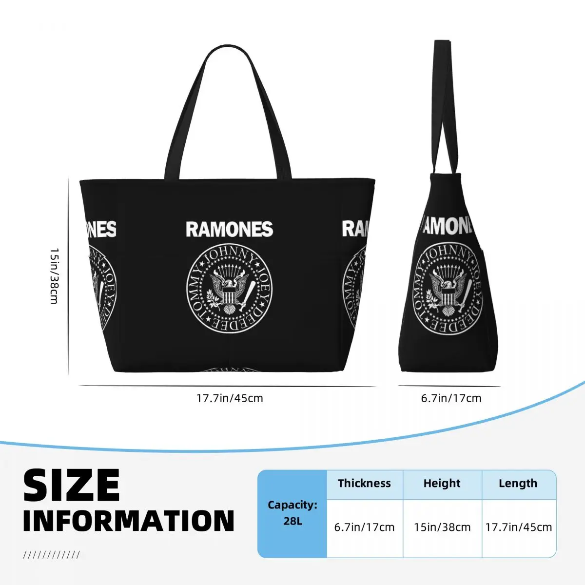 The Ramone Merch Beach Tote Ba - Yoga Fitness Merch avis et prix